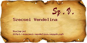 Szecsei Vendelina névjegykártya